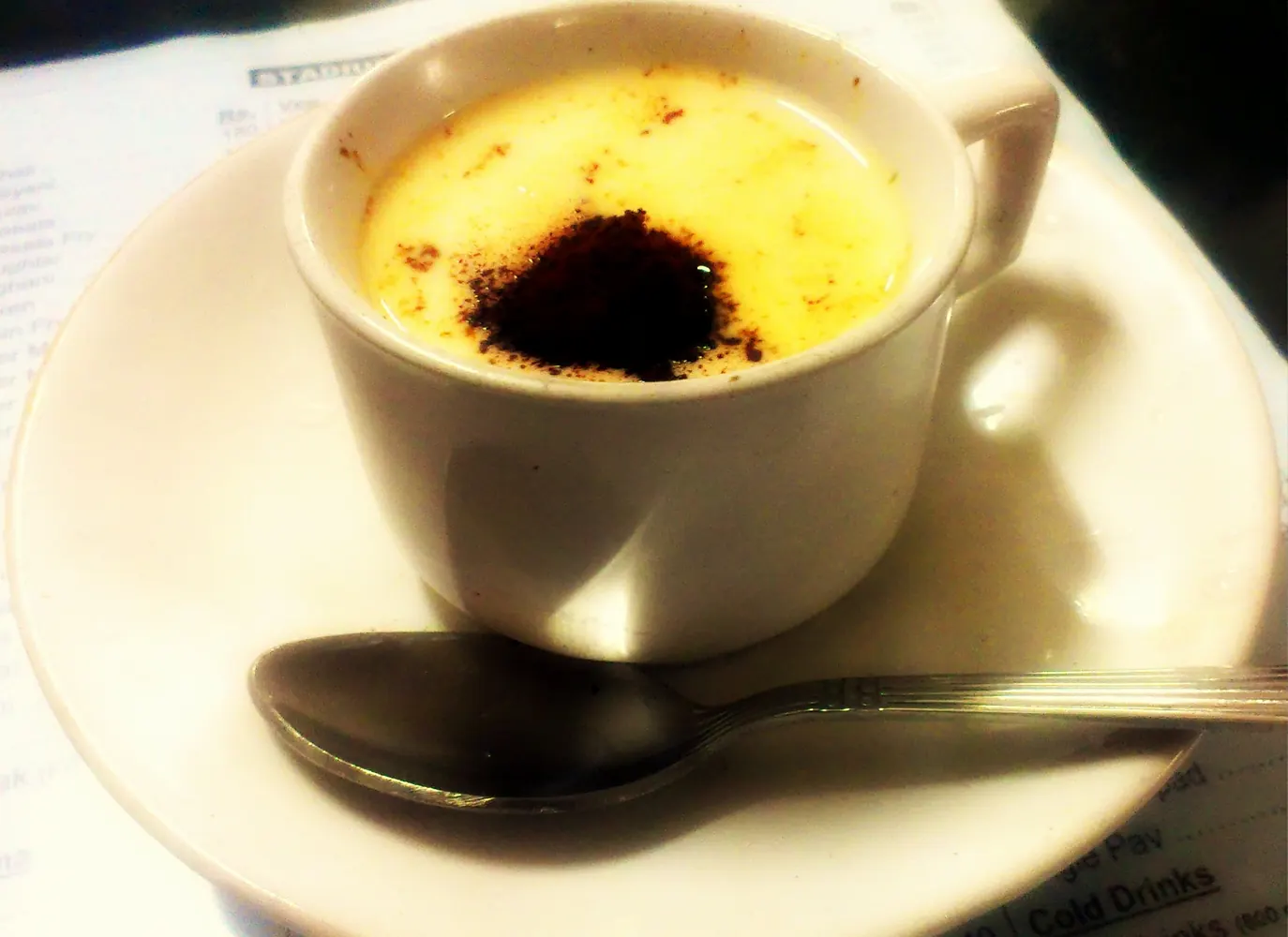 South Indian filter coffee served hot